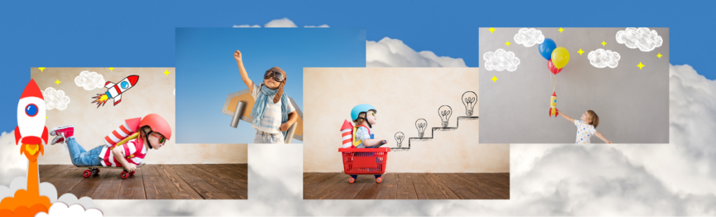 Kids using creative play